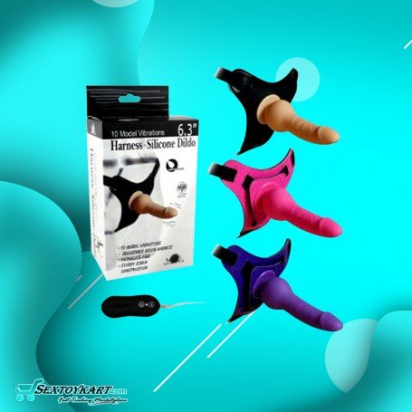 10 Vibrating Modes Strap on Harness Silicone Dildo SO-013