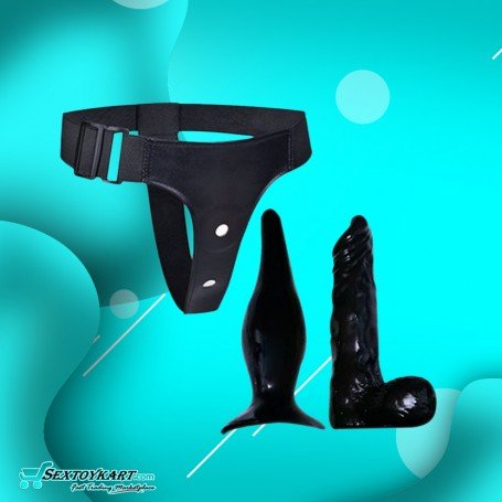 Strap-on Dildo With Anal Butt Plug SO-023