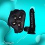 Strap On Dildo Harness with Big Black Dildo Vibrator SO-027