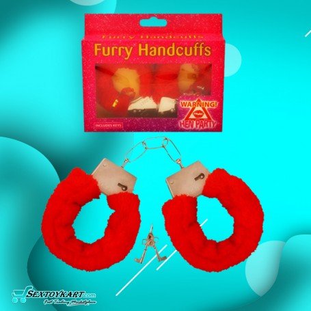 Fetish Fantasy Beginner's Furry Cuffs in Red BDSM-004