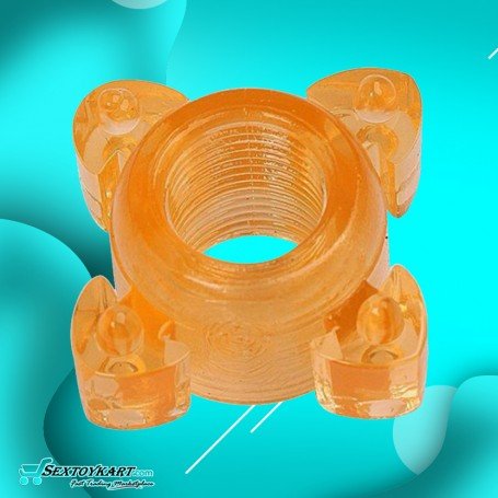 Transparent 4 Tube FingerCock Ring CR-010