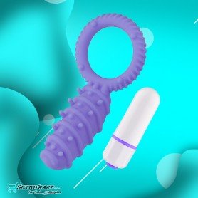 Clitoral Banger Spikes Premium Cockring With Bullet CR-015