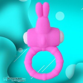Rabbit Vibrating Penis Ring Blue Lolly CR-018