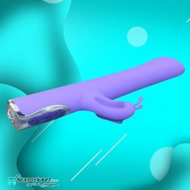 Black T- Transfer Beads Stick Rabbit Vibrator RV-021