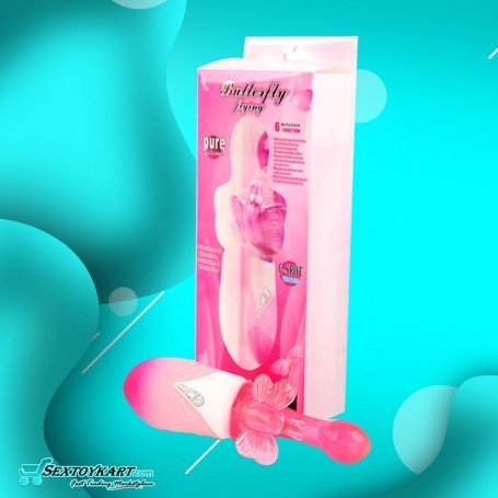 Butterfly Clitoris 6 Function Rotation Rabbit Vibrator RV-017