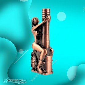 FIREDOG WOMEN WITH GRENADE WINDPROOF CIGARETTE LIGHTER AG-004
